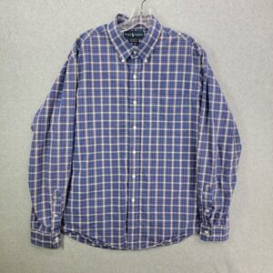 Polo Ralph Lauren Custom Fit Shirt Men's Extra Large XL Plaid Button Collared